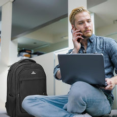 MATEIN 15.6 Inch Backpack for Men Women, 20 L Personal Item Casual Backpack Airline Approved, Water Resistant Laptop Computer Backpack with Multiple Organized Pockets, Black