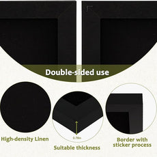 Double-Sided Black Cork Board with Linen, 36