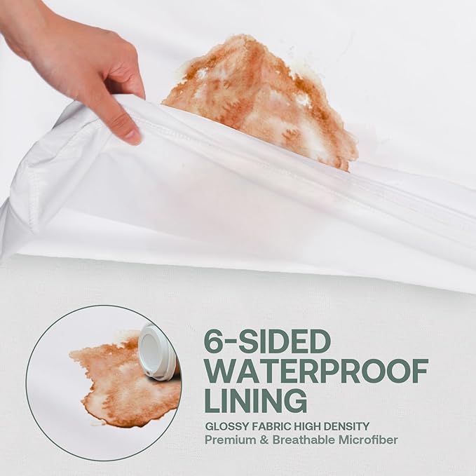 2 Pack Twin XL 39"x80" Waterproof Mattress Cover(9 in. Deep) Protector Zippered Soft Breathable Healthy Encasement Great for Dorms Hotel