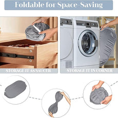 3 Pack Collapsible Laundry Baskets, Foldable Laundry Basket with Pocket, Mesh Pop Up Hampers, Reinforced Handles Dirty Clothes Hamper for Laundry, Bedroom, Bathroom, Dorm, Travel or Camping Grey