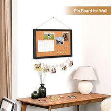 Double-Sided Cork Board for Wall, 16