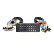 Seismic Audio - SARMSS-32x1515 - 32 Channel XLR TRS Combo Splitter Snake Cable - two 15' XLR trunks