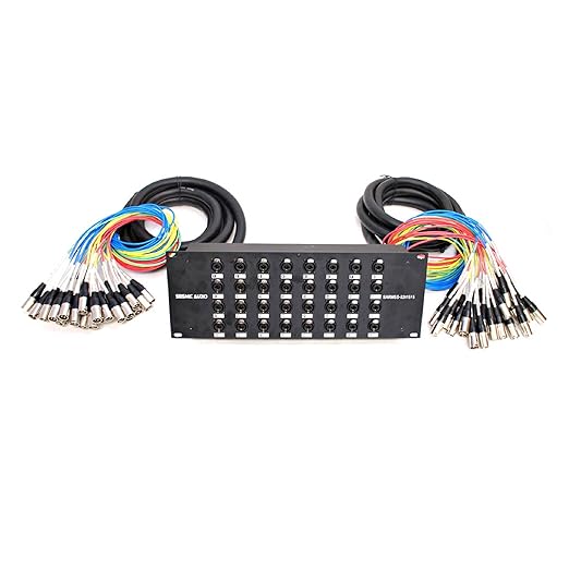 Seismic Audio - SARMSS-32x1515 - 32 Channel XLR TRS Combo Splitter Snake Cable - two 15' XLR trunks