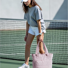 BAGSMART Tote Bag for Women, Lightweight Puffy Tote Bag with Compartments Shoulder Bag Handbag for Travel, Work, Gym