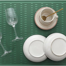 Silicone Dish Drying Mat for Multiple Usage,Easy clean,Eco-friendly,Heat-resistant Silicone Mat for Kitchen Counter or Sink,Refrigerator or Drawer Liner Green 3XL 28 inches x 18 inches