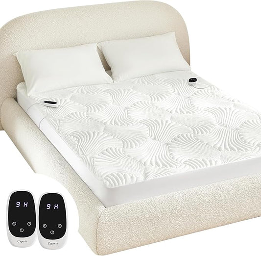 Heated Mattress Pad California King, Electric Mattress Pad Bed Warmer with 9 Heat Settings, Memory Function, 1-12 Hours Auto Off, Deep Pocket, Machine Washable, 72"x 84"