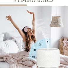 Essential Oil Diffuser, 280ml Ceramic Aromatherapy Diffuser with Ultrasonic Cool Mist Humidifier, Timer, Auto Shut-Off, Large Room Aroma Diffuser for Home, Bedroom, Office, Yoga