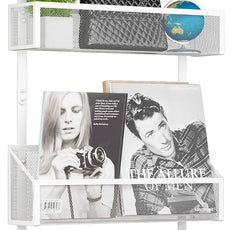 Over The Door Hooks Organizer, Coat Rack Over The Door Storage Hanger Towel Rack, Back of Door Storage Organizer for Bathroom,Bedroom,Kitchen,Office (White 3-Tier)