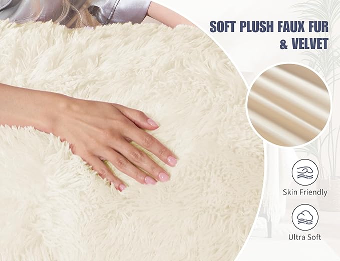 Bed Memory Foam Pillows with Removable Covers for Queen Bed 20x54 Soft Nursing Couch Pillows with Long Pillow Case for Beige Body Pillow Side Sleeper for Kids Machine Washable