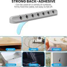 AhaStyle Cable Clips, 3 Pack Cord Holders Cable Organizer Self Adhesive Cord Keeper for Desktop Organizing USB Cable/Nightstand Power Cord/Mouse Cable/Wire PC/Cord Clips for Home Office and Car