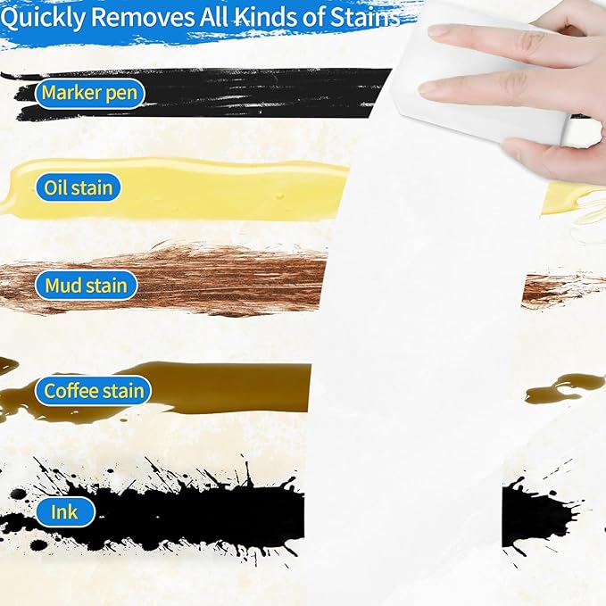 100-Pack Magic Cleaning Sponges Eraser, Multi-Functional Melamine Sponge Foam Cleaning Pads for Household Kitchen Bathroom Furniture Bathtub Sink Cleaning Kitchen Dish Sponge, 3.1"x1.9"x1.2"