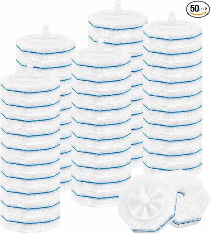50 Count Disposable Toilet Wand Refills, Disposable Toilet Brush Heads