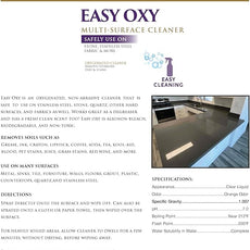 Easy Oxy – Professional Stone Cleaner & Degreaser | Safe for Granite, Marble, Quartz, Tile & More | Non-Acidic, pH-Balanced Formula | 32 oz Spray Bottle | Made In USA