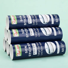 8 inch Extra Sticky Lint Roller Refill for Scotch-Brite 50% Stickier Large Surface Roller Replacement for Scotch Brite Large Pet Hair Roller Refill 60 Sheets, Pack of 6, 360 Sheets Total