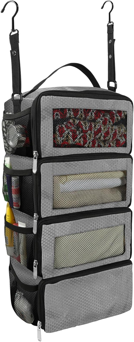 Suitcase Organizer, Travel Luggage Organizer Portable Hanging Travel Shelves Collapsible Hanging Packing Cubes for Carry on Suitcase