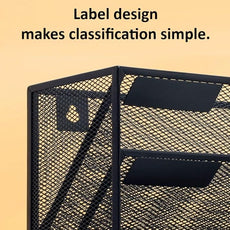 Kuntine.B 6-Tier Wall File Organizer Hanging File Organizer Cubicle Organizer Wall File Holder for Office Home, Black