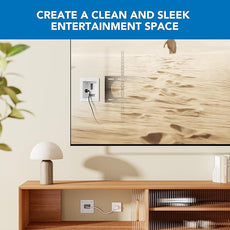 Mount-It! in-Wall TV Cable Concealer Kit with Recessed Power – Triple Outlet, 9ft Cord, and Hand Saw – Easy, Safe Cable Management for Organized TV and Home Theater Setups