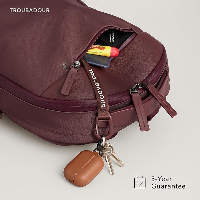 Troubadour Apex 4.0-22L Premium Laptop Backpack - Ergonomic & Water Resistant - Designed for Work and Travel - Bronze Red