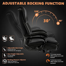 500lbs Fabric Big and Tall Office Chair,500lbs Heavy Duty Office Chair for Heavy People, High Back Executive Computer Chair with Adjustable Lumbar Support, Dual Rubber Wheel