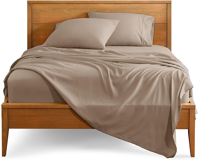 Bare Home Twin XL Sheet Set - 1800 Ultra-Soft Microfiber Twin Extra Long Sheets - Double Brushed - Deep Pockets - Easy Fit - Extra Soft - 3 Piece Set - Bed Sheets & Pillowcases (Twin XL, Pebble) BareHome