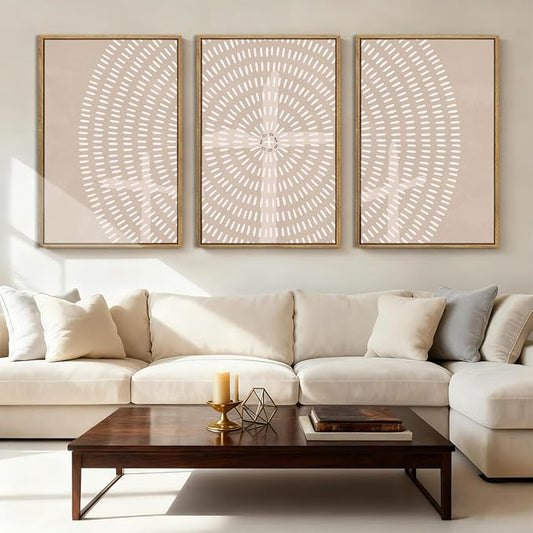 Christian Framed Canvas Wall Art Modern Jesus Wall Decor Abstract Wall Art Set of 3 Jesus Feeds The 5000Artwork for Living Room Bedroom Office 24x36 Inch