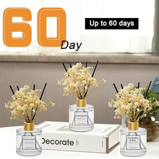 Reed Diffuser Set of 3 Pack,50ML Clean Linen Lemongrass Eucalyptus & Mint Scented Oil Diffuser with 5 Sticks,Home Fragrance Reed Diffuser for Bedroom Bathroom Office