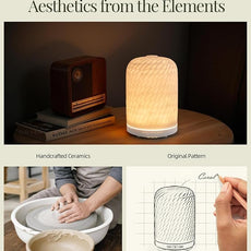 Essential Oil Diffuser – 2.4MHz Ultrasonic Aromatherapy Diffuser, Health Night Light, Timer & Auto Shut-Off, BPA-Free, 120ml Ceramic Oil Diffuser for Home, Office, or Spa, Yoga