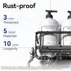 YASONIC Shower Caddy, Rustproof Shower Shelves for Inside shower, No Drilling Bathroom Organizers and Storage, 6 Pack Large Capacity Bathroom Caddy for Kitchen & Home Decor-XXL Size