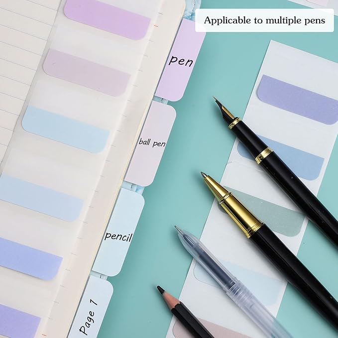 240 Pcs Sticky Index Tabs, Colored Book Sticky Tabs for Notebooks, Repositionable Page Tabs for Notebooks File Classification,12 Colors (1.8×1 Inch)