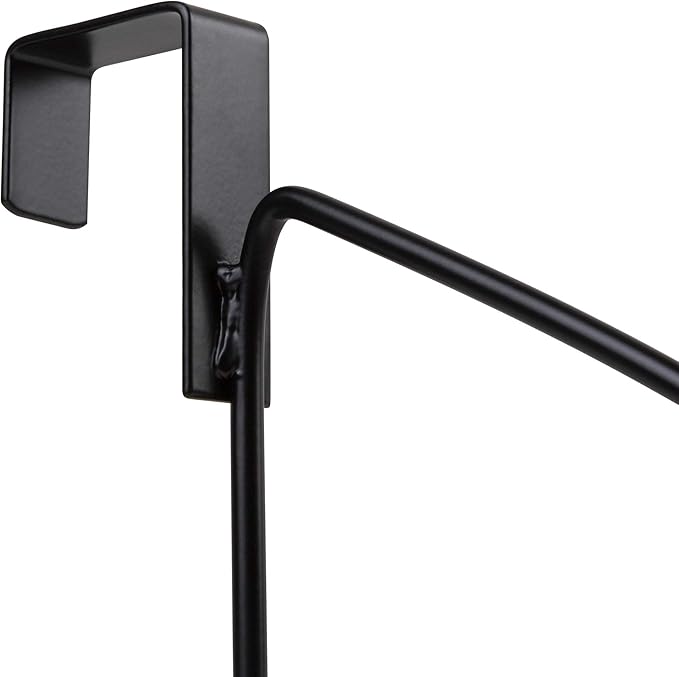 HOLDN’ STORAGE Over The Door Hanger - Door Rack Hangers for Clothes - Space Saving Designed for Bedroom & Bathroom - Ideal for Clothes & Towels - Drying Rack, Black