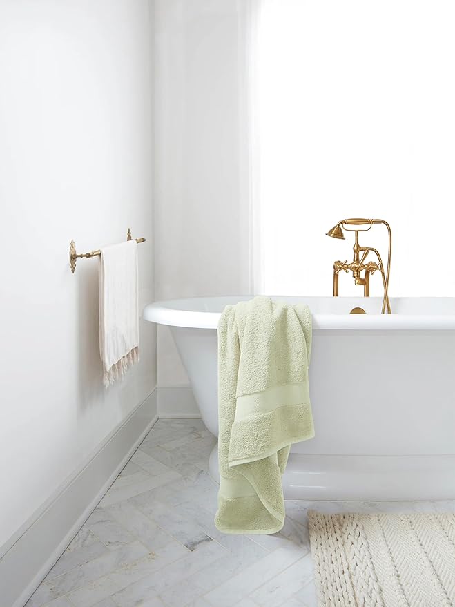 Delara Organic Cotton Luxuriously Plush Bath Towel 10 Piece Set|GOTS & Oeko-TEX Certified|Premium Hotel Quality Towels|Feather Touch Technology|650 GSM Long Staple|Soft, Quick Dry & Ultra-Absorbent