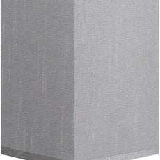 aooshine Grey Table Lamp - Bedside Lamp for Bedroom, Minimalist Nightstand Lamp with Square Fabric Shade, Desk Lamp for Kids Room Dorm