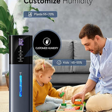 Humidifiers for Bedroom, 2.11Gal 8L Quiet Humidifiers for Large Room with Timer, 360°Nozzle, 3 Speed Ultrasonic Cool Mist Humidifier with Humidistat for Baby, Customize humidity for Home Adults Plants