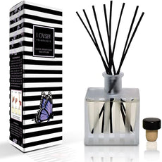 LOVSPA Reed Diffuser Set, White Tea Scented Oil Diffuser with Sticks, Home Fragrance Accessories for Bathroom Shelf Decor, Aroma Diffusers for Home or Office Desk, USA Made