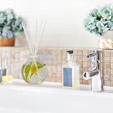 LOVSPA Reed Diffuser Set, Bamboo Jasmine Scented Oil Diffuser with Sticks, Home Fragrance Accessories for Bathroom Shelf Decor, Aroma Diffusers for Home or Office Desk, USA Made