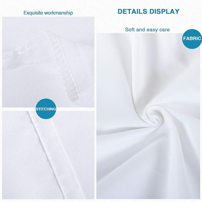 FLXXIE Microfiber Pillow Cases Queen Size Set of 2, Soft Pillowcases with Envelope Closure, Wrinkle Resistant Pillow Covers, 20x30, White