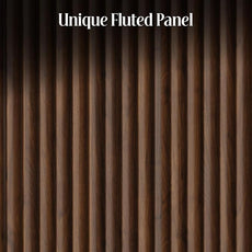 Fluted Buffet Cabinet Sideboard with Storage,Wooden Credenza with 2 Doors&Adjustable Shelve, Modern Accent Cabinets Coffee Bar Bookcase for Living Room,Kitchen Dining Room Entryway 15