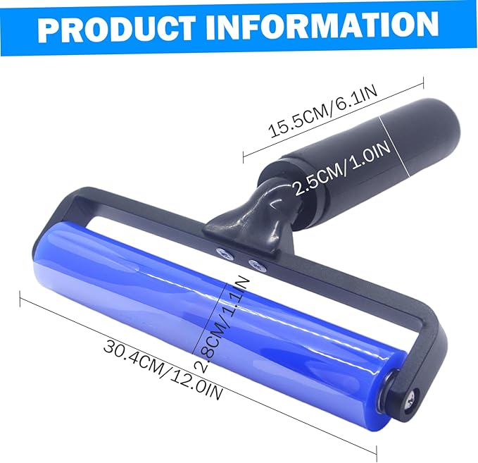 Lint Rollers for Pet Hair, High Sticky Lint Rollers Reusable Roller 12 Inch for Pet Hair, Dust and Screen Cleaning, USO en casa