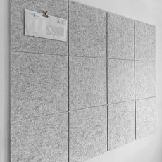 Large Cork Board Alternative | Cork Boards Cork Tiles for Walls | Aesthetic Felt Bulletin Board Pin Board for Office, Home & Classroom | Felt Wall Tiles (12-Pack) | Marble