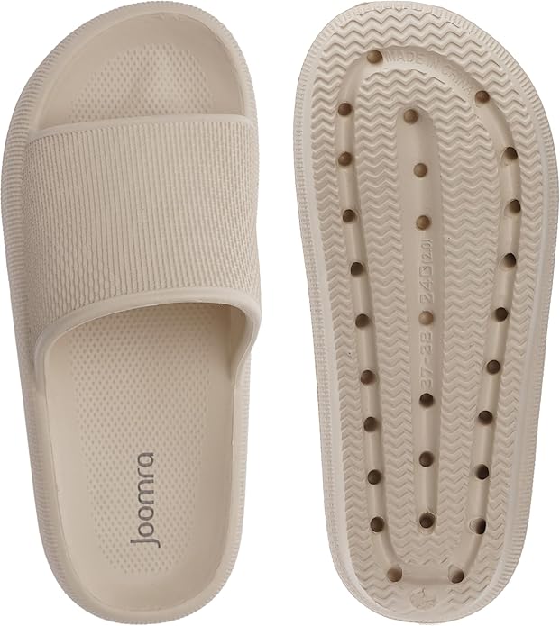 Joomra Pillow Slippers for Women and Men Non Slip Quick Drying Shower Slides Bathroom Sandals | Ultra Cushion | Thick Sole