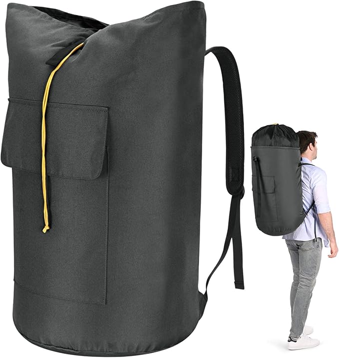 Laundry Backpack Bag, 115L Extra Large Laundry Bags with straps, Heavy Duty Laundry Bag Backpack, Portable Dirty Clothes Bag for College Dorm, Apartment, Laundromat, College Laundry Bag