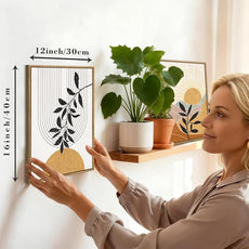 BINCUE Boho Line Wall Art Abstract Plant Wall Decor Mid Century Artwork for Living Room Bedroom Office 12
