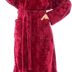 PAVILIA Women Hooded Plush Soft Robe | Fluffy Warm Fleece Sherpa Shaggy Bathrobe