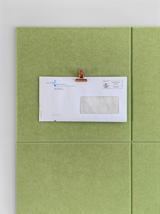 Cork Board 24 x36 Alternative - 6 Pack Felt Wall Tiles with Safe Removable Adhesive Tabs, Cork Boards for Walls Cork Board for Home Office Pin Board Tack Board - Spring Green