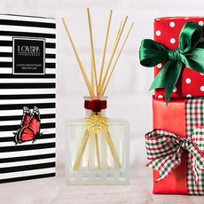 LOVSPA Reed Diffuser Set, Holiday Scented Oil Diffuser with Sticks, Home Fragrance Accessories for Bathroom Shelf Decor, Aroma Diffusers for Home or Office Desk, USA Made