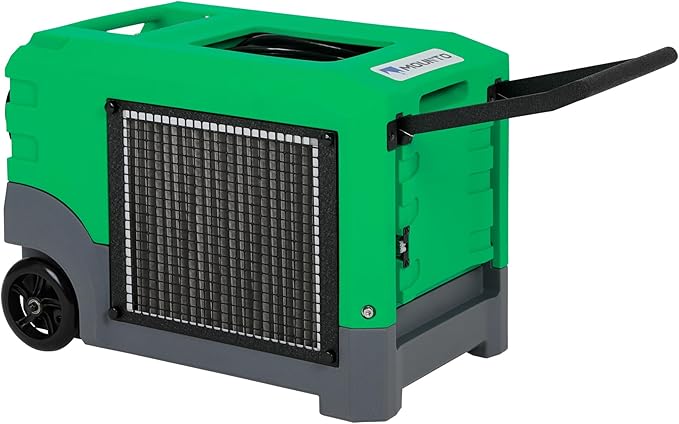 Mounto MOUNTO 268Pints LGR Commercial Compact Dehumidifier with Pump and Drain Hose, LGR Portable Dehumidifier with wheels for Home, Basements, Garages, and Job Sites (Green)
