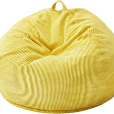 Hobestluk 2.5FT Bean Bag Chair Beanbags Small Bean Bag Chair with Filler Included Teardrop Bean Bag with Removable Cover for Bedroom Living Room (Small, Yellow)