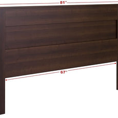Prepac Stylish Flat Wood Panel Headboard for King Size Beds, Simplistic Wooden King Headboard 2.25