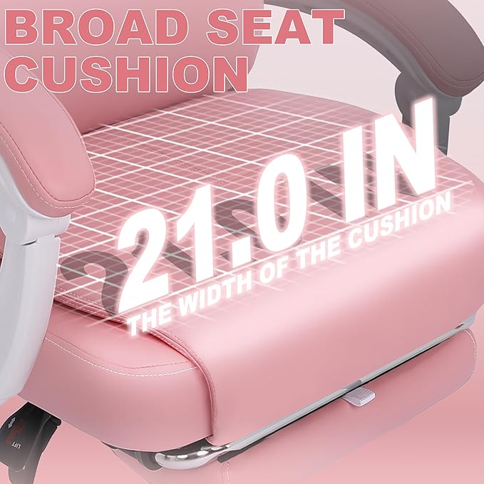 Misolant Big and Tall Office Chair with Footrest, High Back Desk Chair with Linkage Armrest, 90-155° Recline Executive Computer Chairs with Adjustable Height for Home