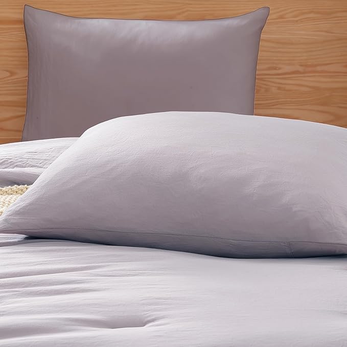 WRENSONGE Twin Comforter Set- 5 Pieces Lilac Twin Bed in a Bag, All Season Twin XL Bedding Sets with 1 Fitted Sheet, 1 Flat Sheet, 1 Pillow Sham and 1 Pillowcase